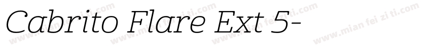 Cabrito Flare Ext 5字体转换
